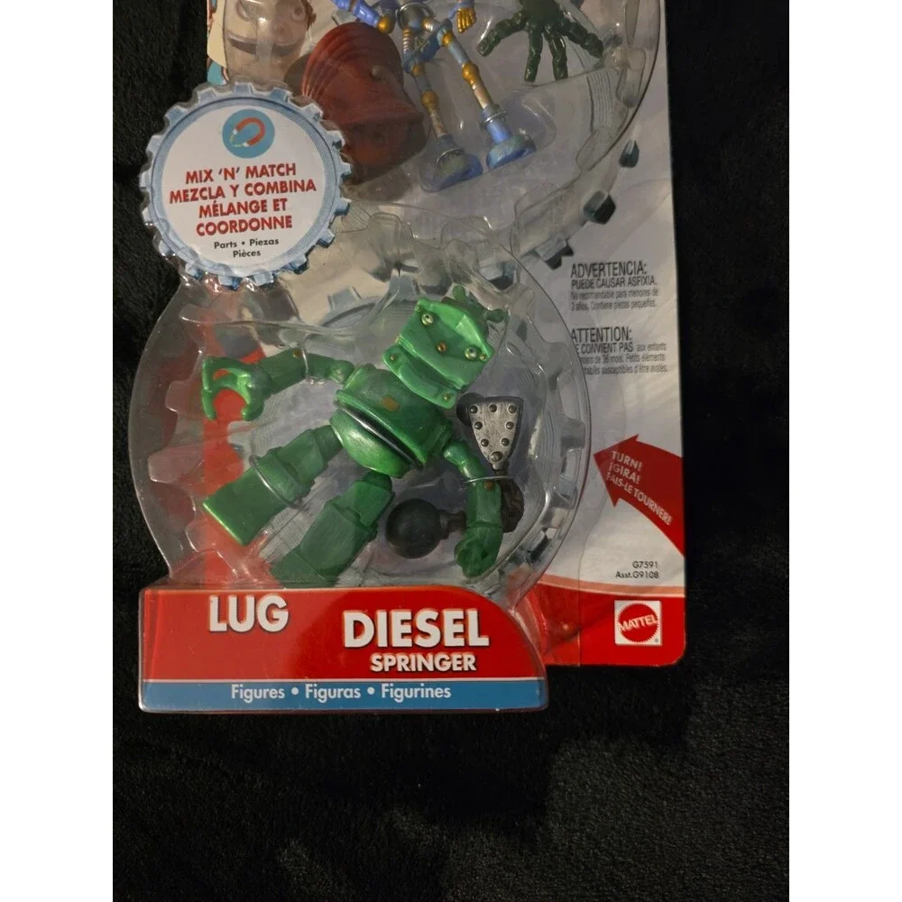 Robots Lug & Diesel Springer Action Figures Mattel 2004 Brand New